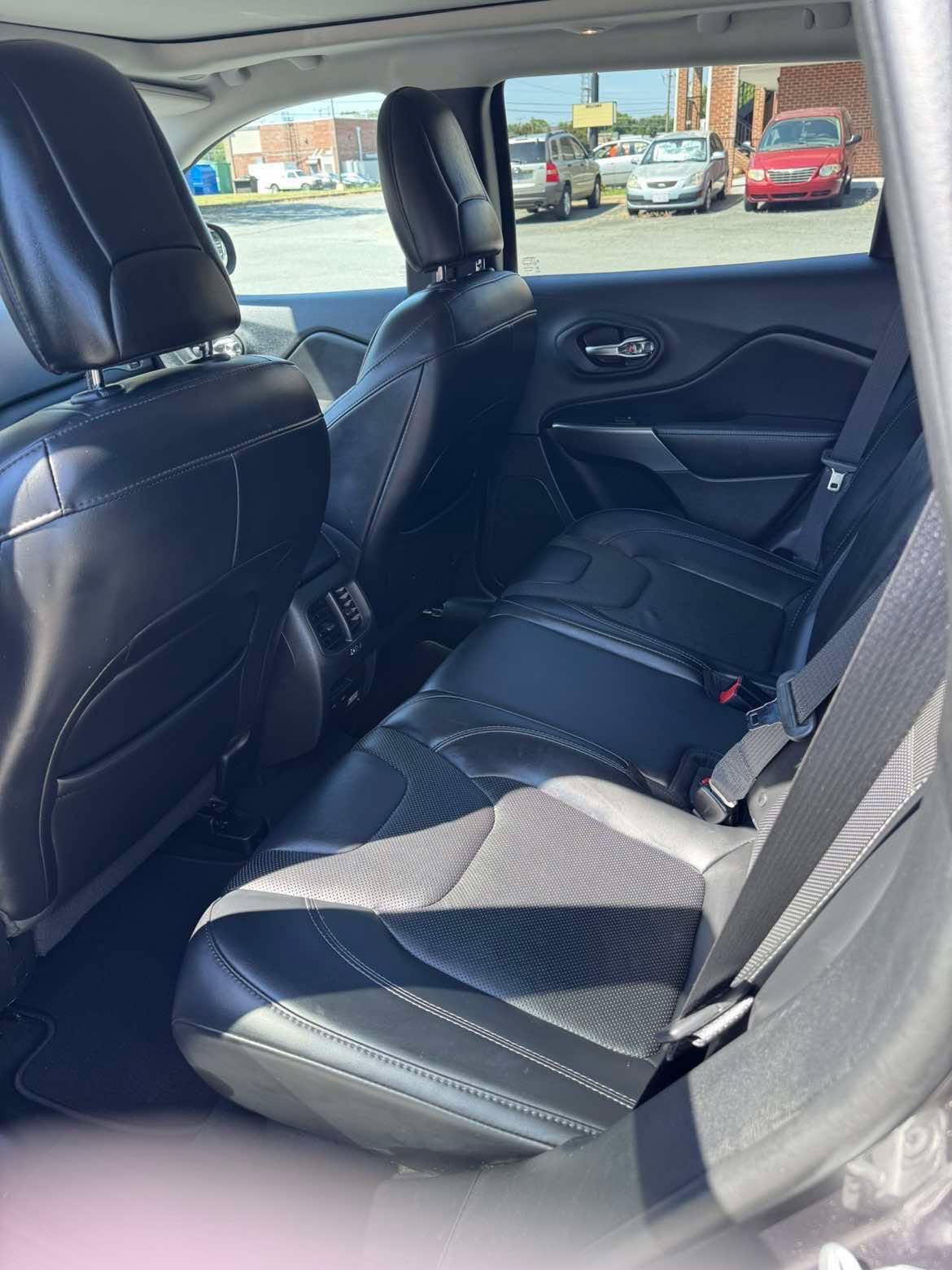 Leather back seats after interior detail